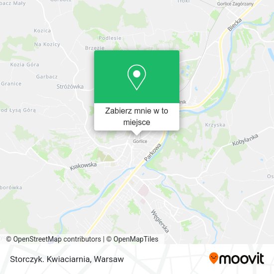 Mapa Storczyk. Kwiaciarnia