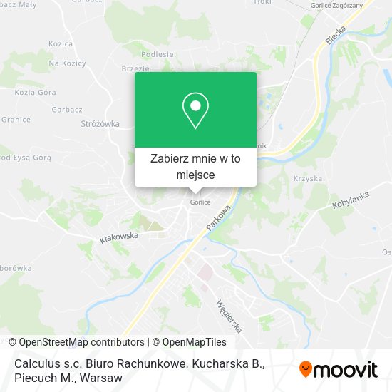 Mapa Calculus s.c. Biuro Rachunkowe. Kucharska B., Piecuch M.