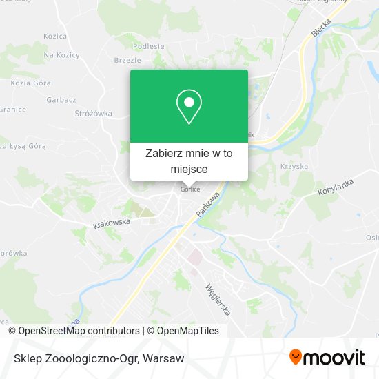 Mapa Sklep Zooologiczno-Ogr