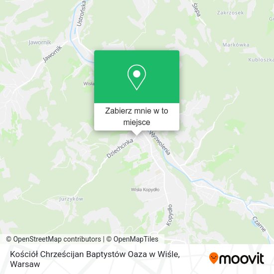 Mapa Kościół Chrześcijan Baptystów Oaza w Wiśle