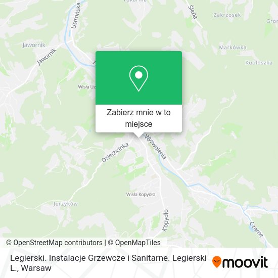 Mapa Legierski. Instalacje Grzewcze i Sanitarne. Legierski L.