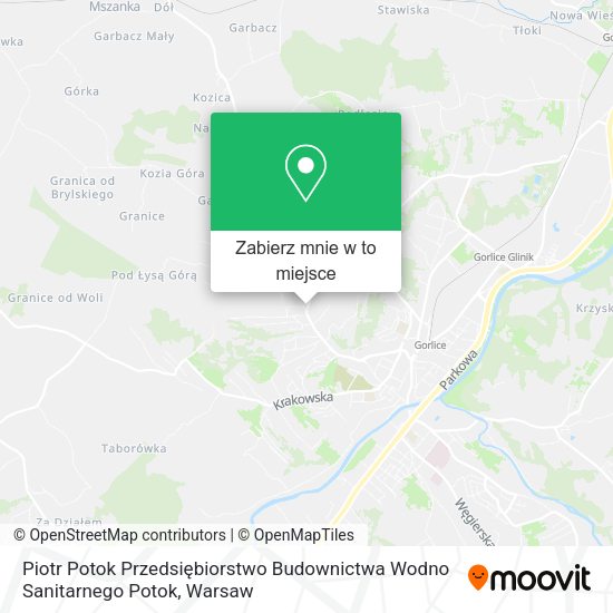 Mapa Piotr Potok Przedsiębiorstwo Budownictwa Wodno Sanitarnego Potok