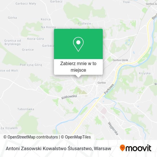 Mapa Antoni Zasowski Kowalstwo Ślusarstwo