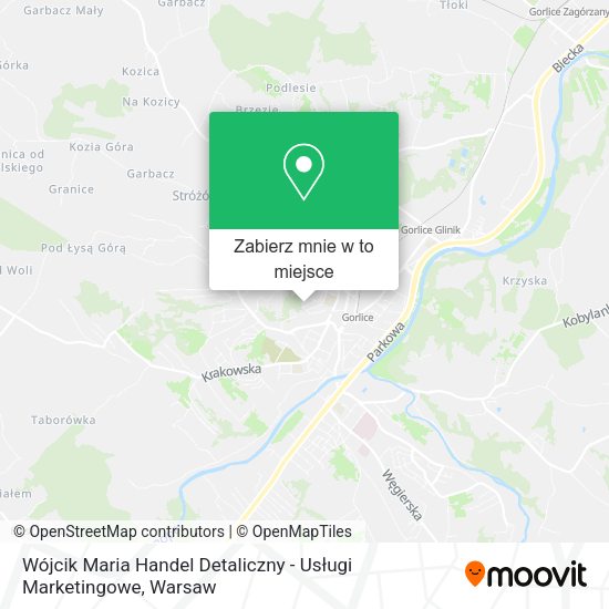 Mapa Wójcik Maria Handel Detaliczny - Usługi Marketingowe