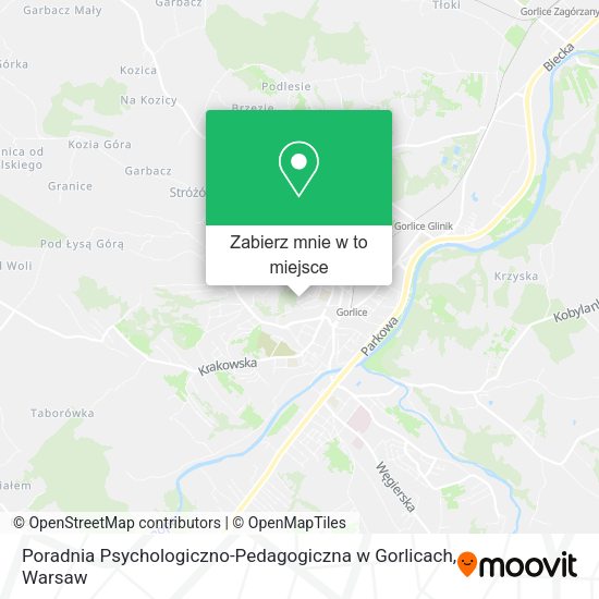 Mapa Poradnia Psychologiczno-Pedagogiczna w Gorlicach