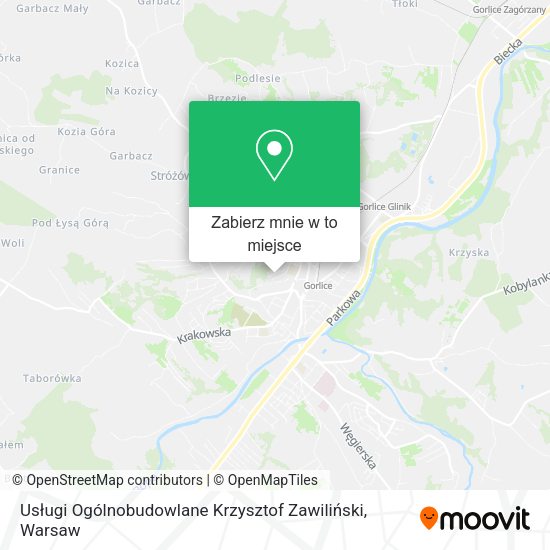 Mapa Usługi Ogólnobudowlane Krzysztof Zawiliński