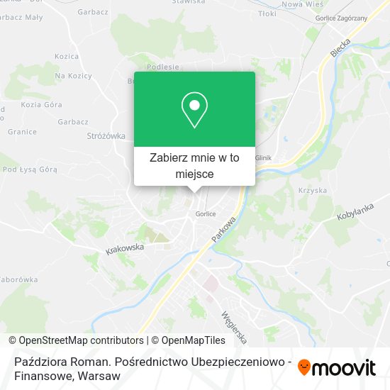 Mapa Paździora Roman. Pośrednictwo Ubezpieczeniowo - Finansowe