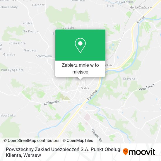 Mapa Powszechny Zakład Ubezpieczeń S.A. Punkt Obsługi Klienta