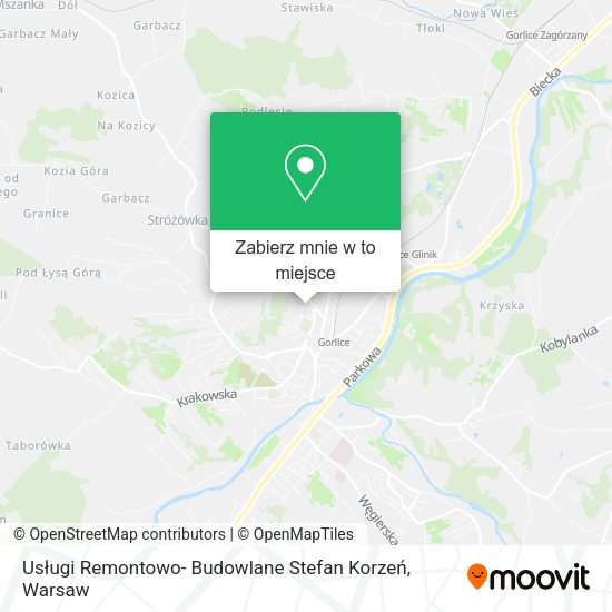 Mapa Usługi Remontowo- Budowlane Stefan Korzeń