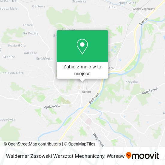 Mapa Waldemar Zasowski Warsztat Mechaniczny