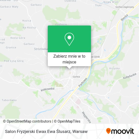 Mapa Salon Fryzjerski Ewax Ewa Ślusarz