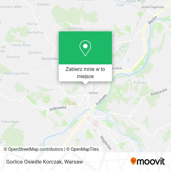 Mapa Gorlice Osiedle Korczak