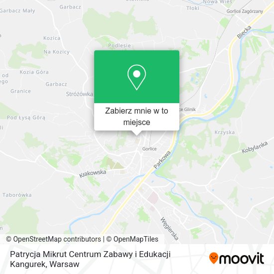 Mapa Patrycja Mikrut Centrum Zabawy i Edukacji Kangurek