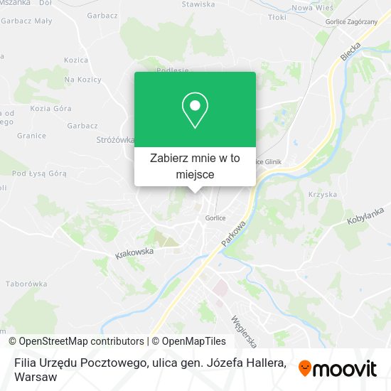 Mapa Filia Urzędu Pocztowego, ulica gen. Józefa Hallera