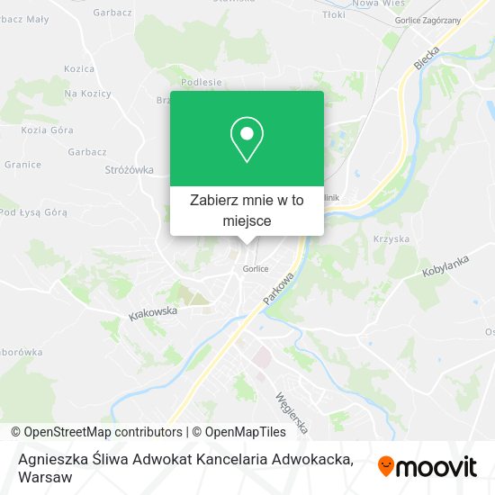 Mapa Agnieszka Śliwa Adwokat Kancelaria Adwokacka