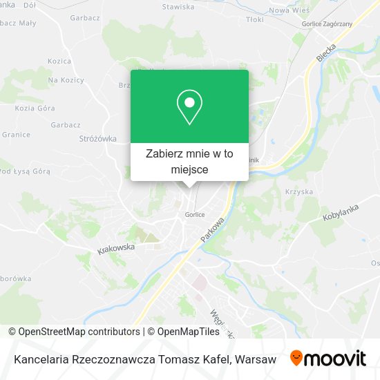 Mapa Kancelaria Rzeczoznawcza Tomasz Kafel