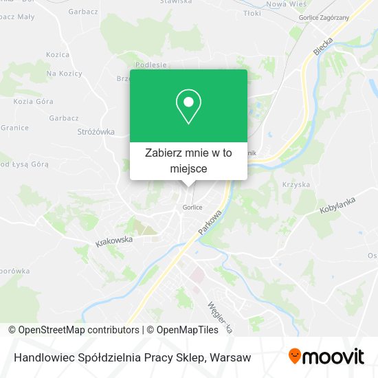 Mapa Handlowiec Spółdzielnia Pracy Sklep