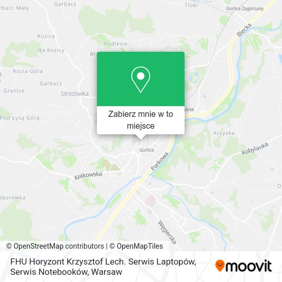 Mapa FHU Horyzont Krzysztof Lech. Serwis Laptopów, Serwis Notebooków