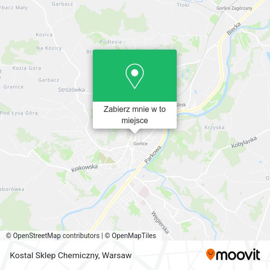 Mapa Kostal Sklep Chemiczny