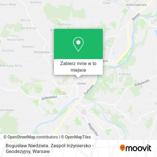 Mapa Bogusław Niedziela. Zespół Inżyniersko - Geodezyjny