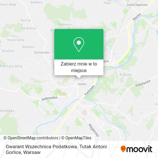 Mapa Gwarant Wszechnica Podatkowa. Tutak Antoni Gorlice