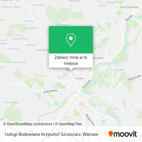 Mapa Usługi Budowlane Krzysztof Szczocarz