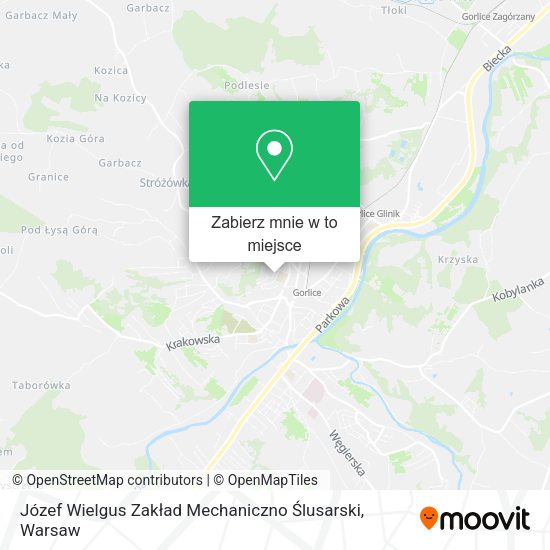 Mapa Józef Wielgus Zakład Mechaniczno Ślusarski