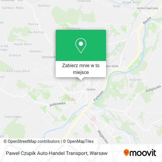 Mapa Paweł Czupik Auto-Handel Transport