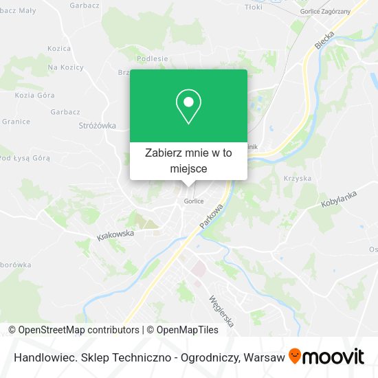 Mapa Handlowiec. Sklep Techniczno - Ogrodniczy