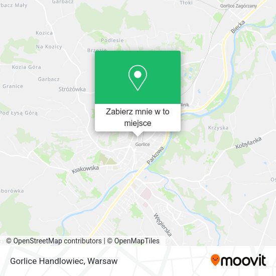 Mapa Gorlice Handlowiec