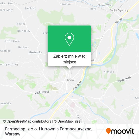 Mapa Farmed sp. z o.o. Hurtownia Farmaceutyczna