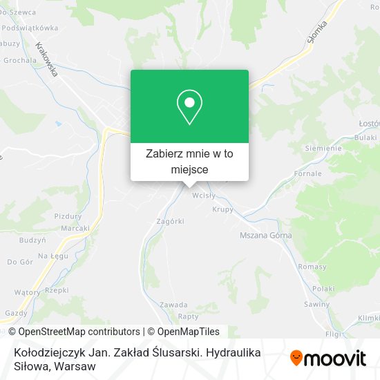 Mapa Kołodziejczyk Jan. Zakład Ślusarski. Hydraulika Siłowa