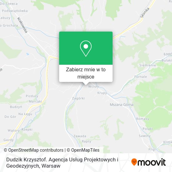 Mapa Dudzik Krzysztof. Agencja Usług Projektowych i Geodezyjnych