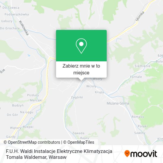 Mapa F.U.H. Waldi Instalacje Elektryczne Klimatyzacja Tomala Waldemar