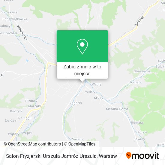 Mapa Salon Fryzjerski Urszula Jamróz Urszula