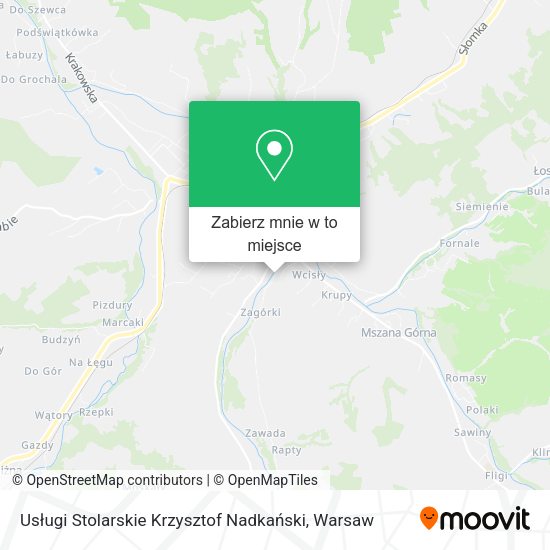 Mapa Usługi Stolarskie Krzysztof Nadkański