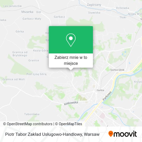 Mapa Piotr Tabor Zakład Usługowo-Handlowy