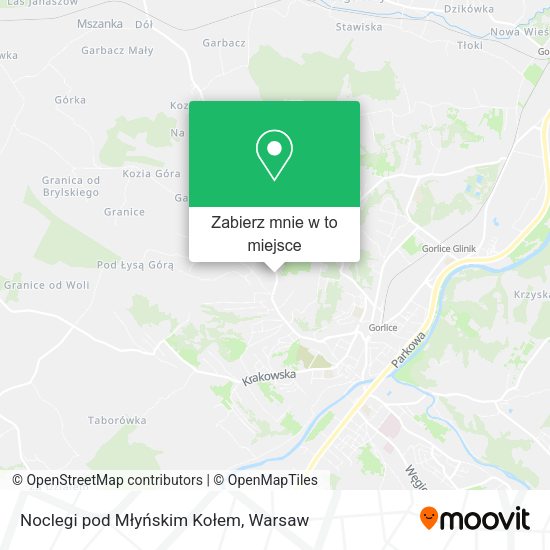 Mapa Noclegi pod Młyńskim Kołem