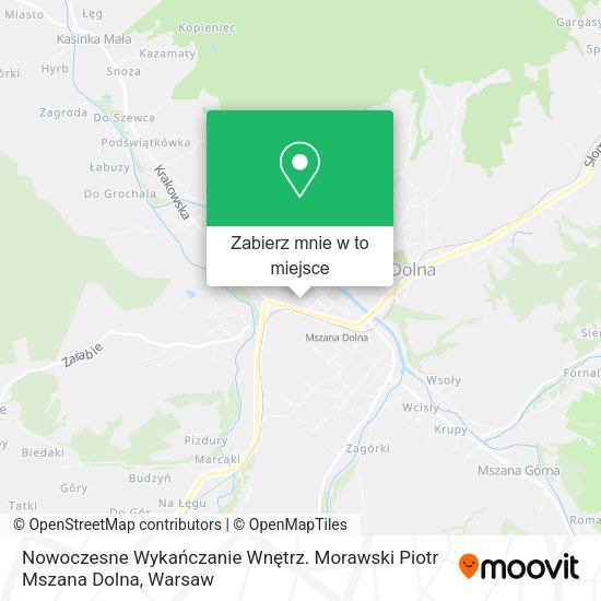 Mapa Nowoczesne Wykańczanie Wnętrz. Morawski Piotr Mszana Dolna