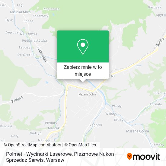 Mapa Polmet - Wycinarki Laserowe, Plazmowe Nukon - Sprzedaż Serwis