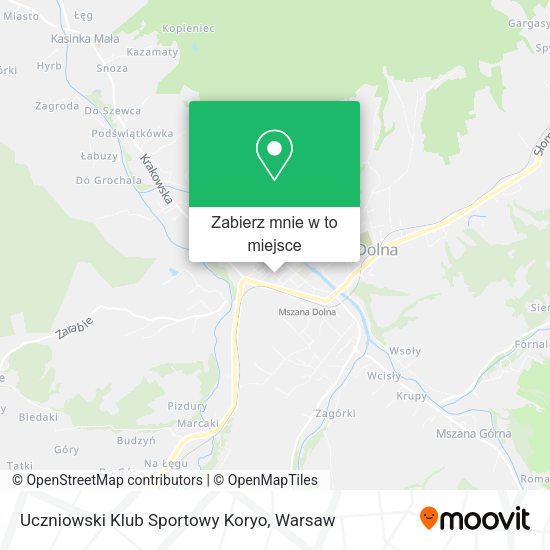 Mapa Uczniowski Klub Sportowy Koryo