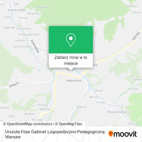 Mapa Urszula Filas Gabinet Logopedyczno-Pedagogiczny