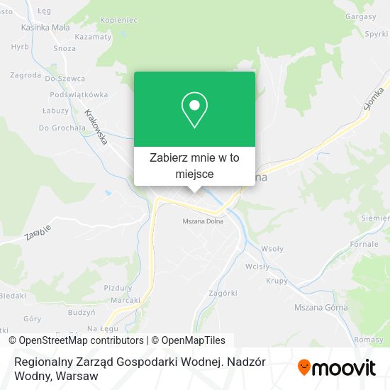 Mapa Regionalny Zarząd Gospodarki Wodnej. Nadzór Wodny