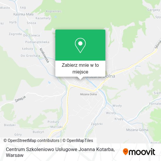 Mapa Centrum Szkoleniowo Usługowe Joanna Kotarba