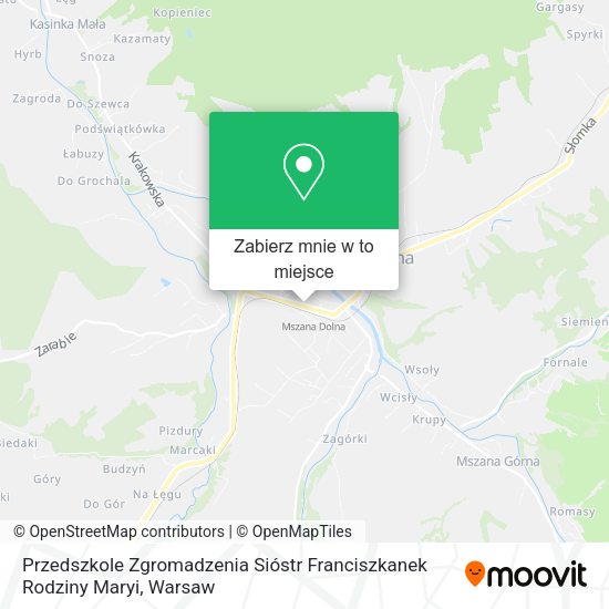 Mapa Przedszkole Zgromadzenia Sióstr Franciszkanek Rodziny Maryi