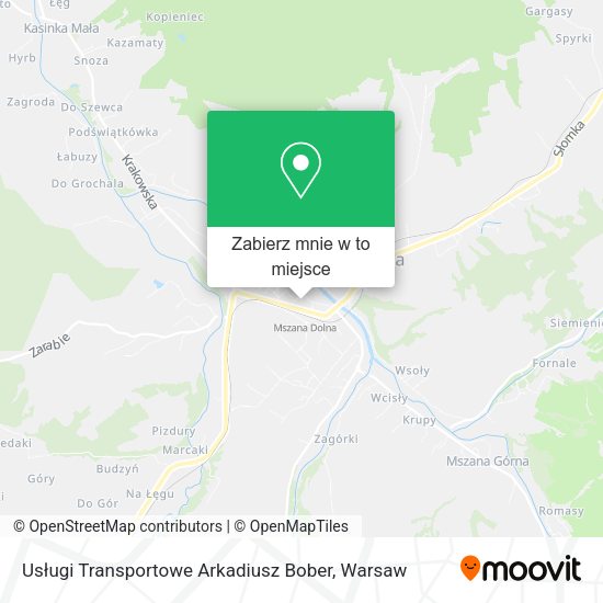 Mapa Usługi Transportowe Arkadiusz Bober