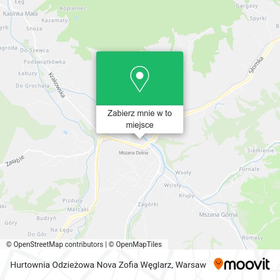 Mapa Hurtownia Odzieżowa Nova Zofia Węglarz