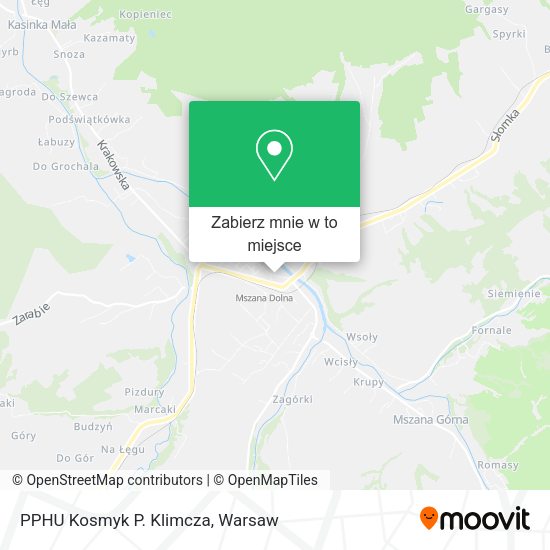 Mapa PPHU Kosmyk P. Klimcza