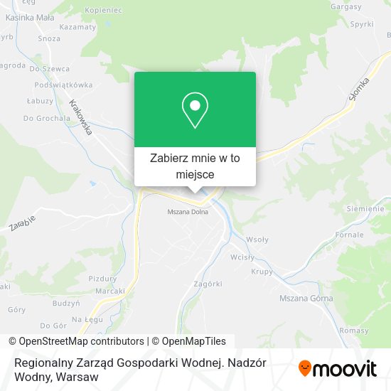 Mapa Regionalny Zarząd Gospodarki Wodnej. Nadzór Wodny