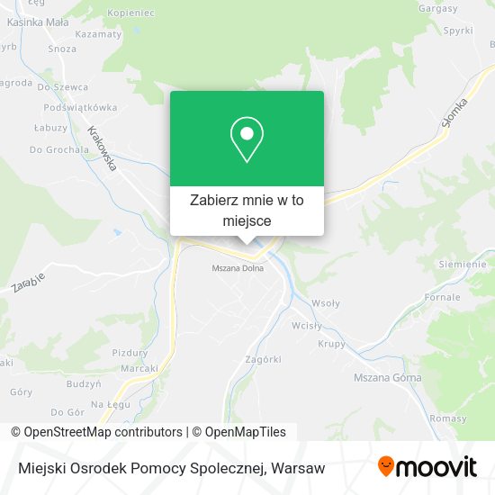 Mapa Miejski Osrodek Pomocy Spolecznej